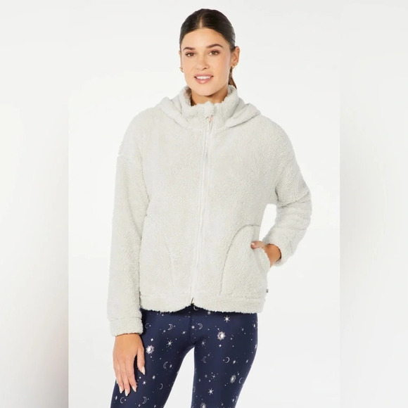 Marika Furry Fleece Jacket Regular, Off White, size M, NWT - Picture 2 of 3